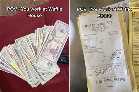 A waffle house server earns anywhere from $8.00 per hour to $14.00 per hour. However, the more shifts a server works, the more money they make. The company typically guarantees 40 hours of work per week. If a server works more than 40 hours in a week, they will be compensated for the extra time.